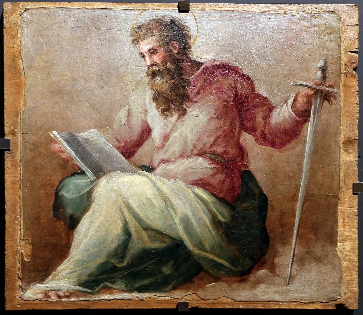 Crocifisso, dolenti, angeli e sei santi, dal ciborio del duomo di Pistoia. San Paolo - Museo Civico (Pistoia)